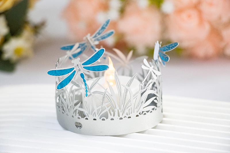 Blue Dragonfly Decorative Flameless LED Candle