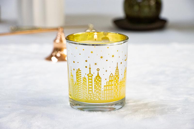 Elegant Scented Candle in Luxe Metal Vessel