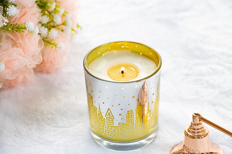 Elegant Scented Candle in Luxe Metal Vessel