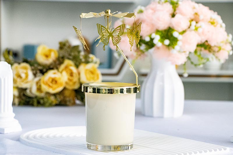 Spinning Metal Butterfly Aromatherapy Candle