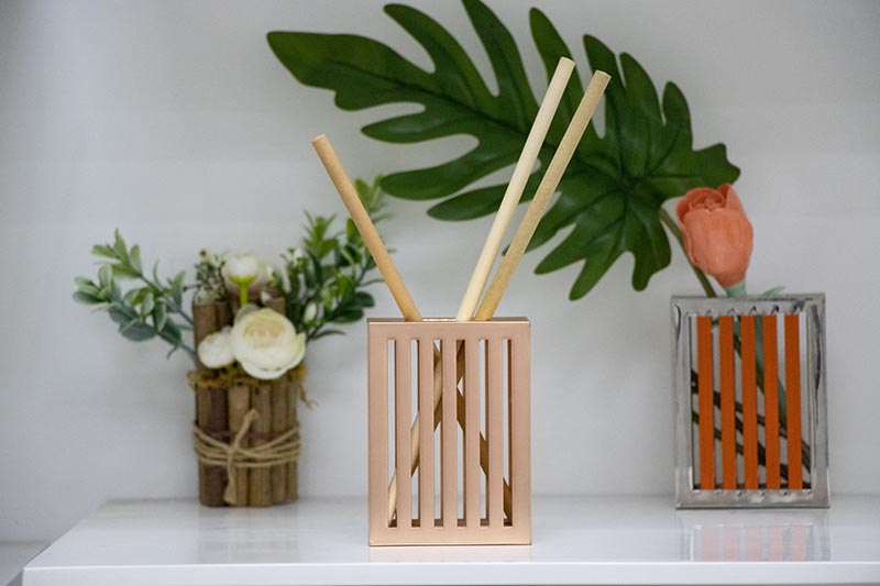 Rose Gold Metal Reed Diffuser for Stylish Home Decor