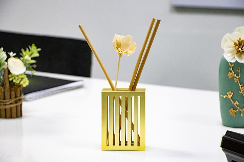 Luxury Gold Alloy Reed Diffuser Home Fragrance Decor