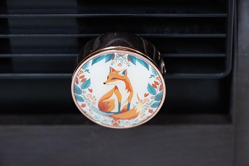 Cute Fox Zinc Alloy Car Diffuser with Epoxy Finish