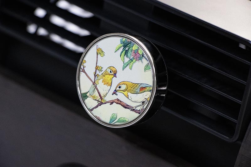 Chinese-Inspired Car Vent Diffuser with Bird & Branch Design