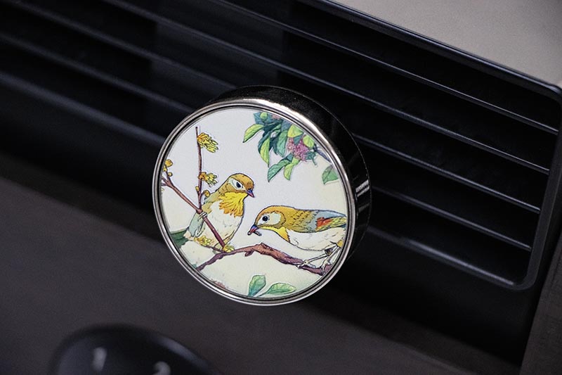 Chinese-Inspired Car Vent Diffuser with Bird & Branch Design