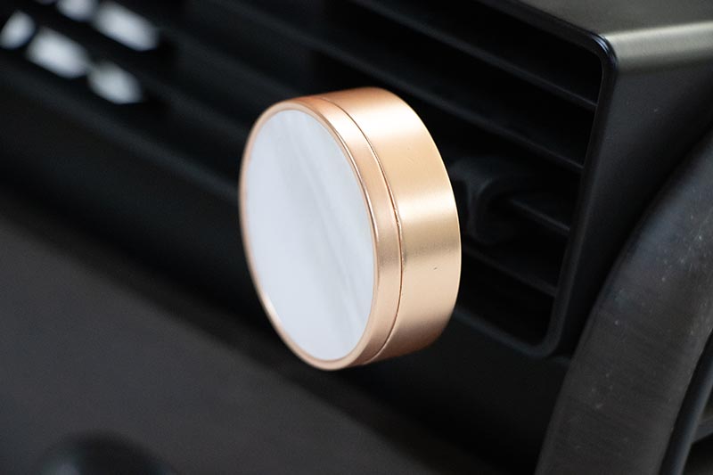 Elegant Rose Gold Round Car Vent Clip Aroma Diffuser