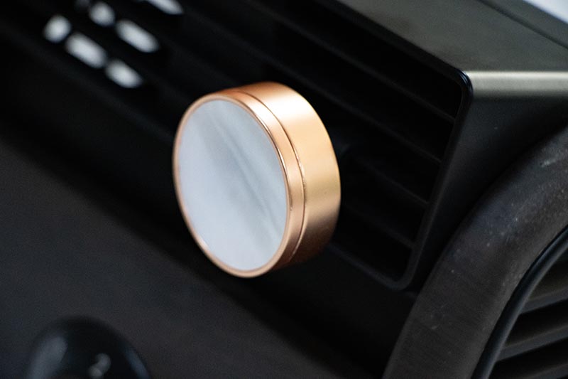 Elegant Rose Gold Round Car Vent Clip Aroma Diffuser