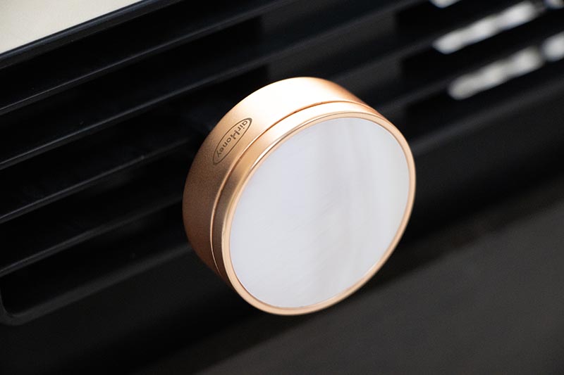 Elegant Rose Gold Round Car Vent Clip Aroma Diffuser