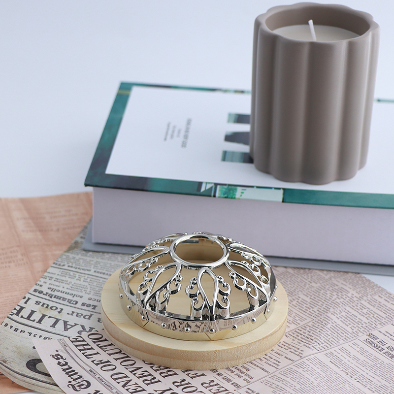 Silver Filigree Metal Candle Lid &ndash; Elegant & Functional